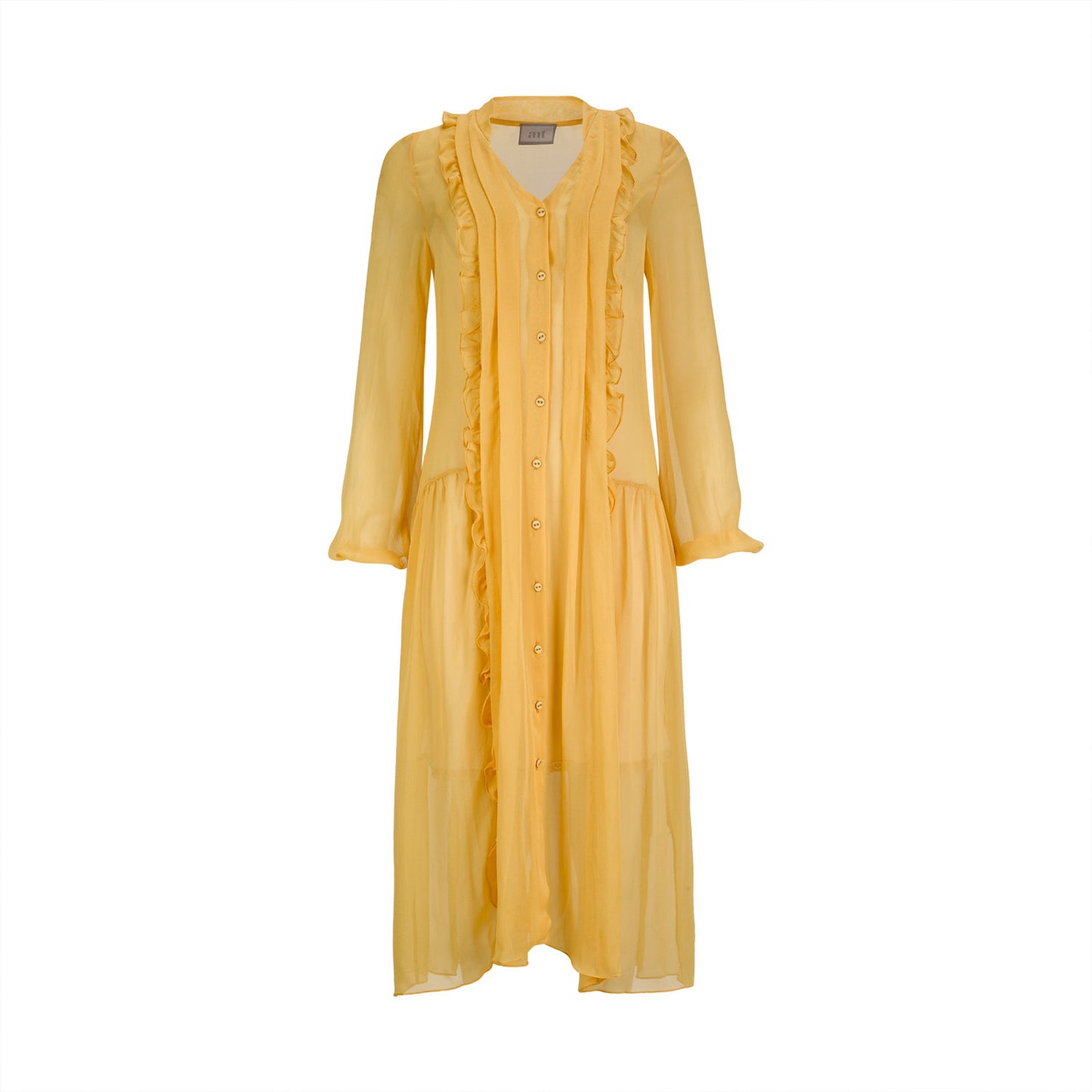 Pleated Yellow Dress