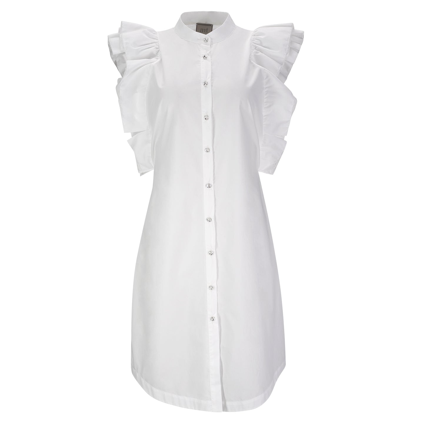 Vestido camisa manga babado