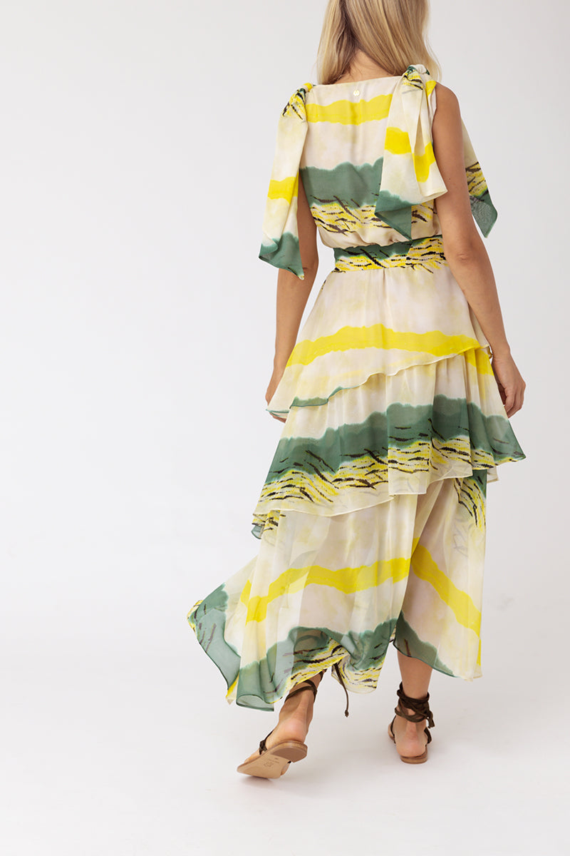 Asymmetric Ruffled Dress