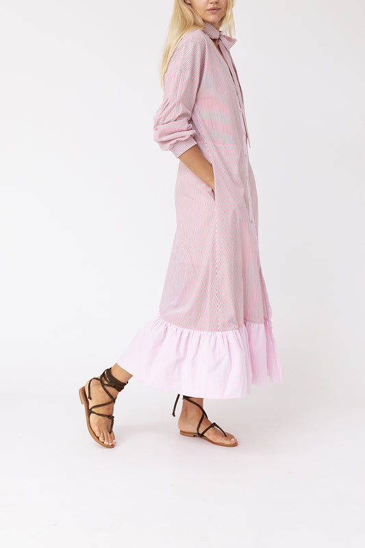 Balloon Sleeves Cotton Dress