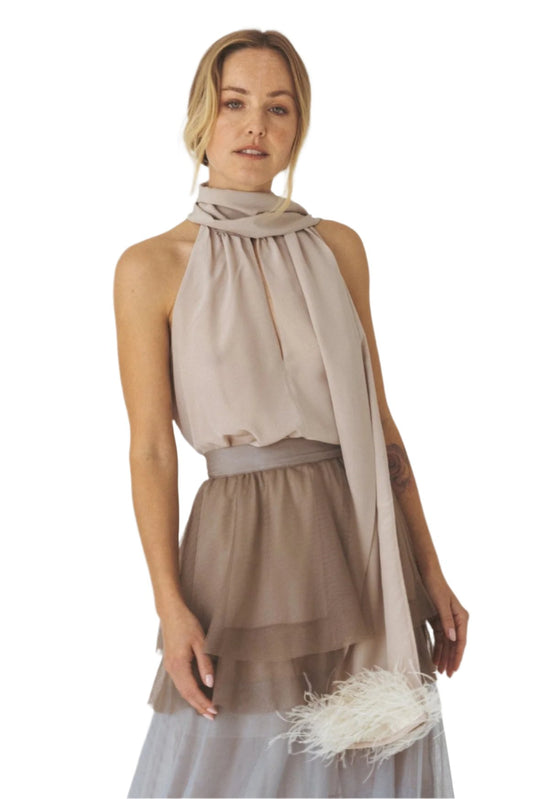 Top Organza Halterneck