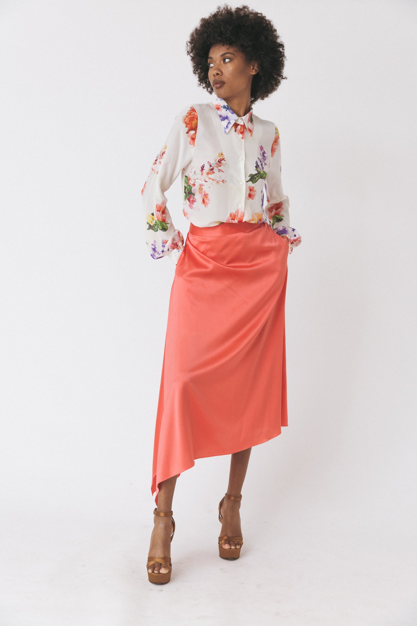 Asymmetric Flowy Skirt