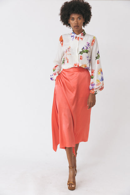 Asymmetric Flowy Skirt