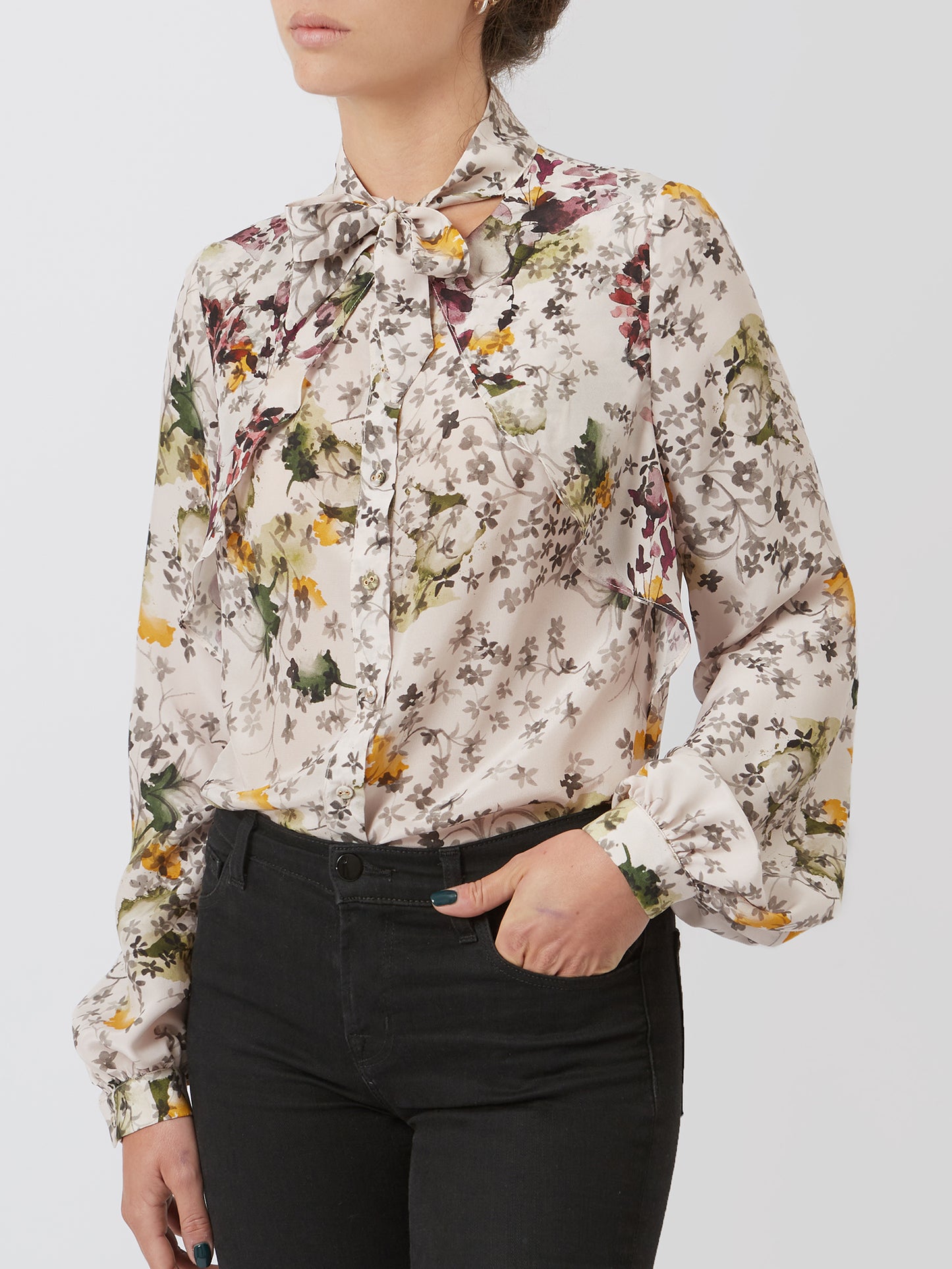 Blusa de Seda Multicolor