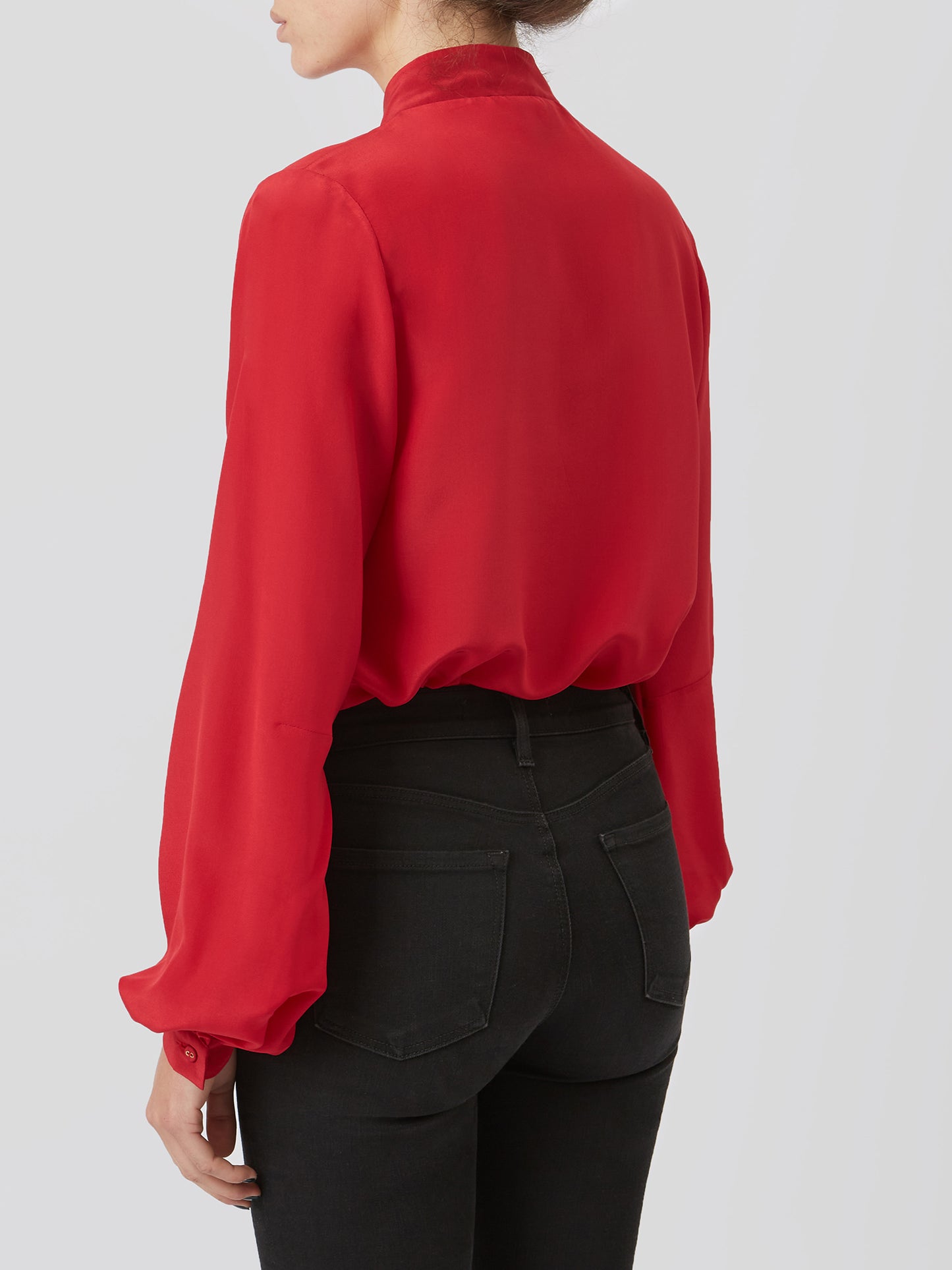 V-Neckline Silk Blouse