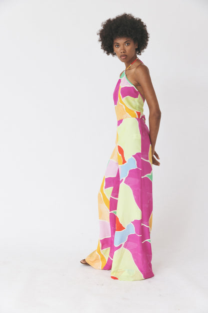 Halterneck Silk Jumpsuit