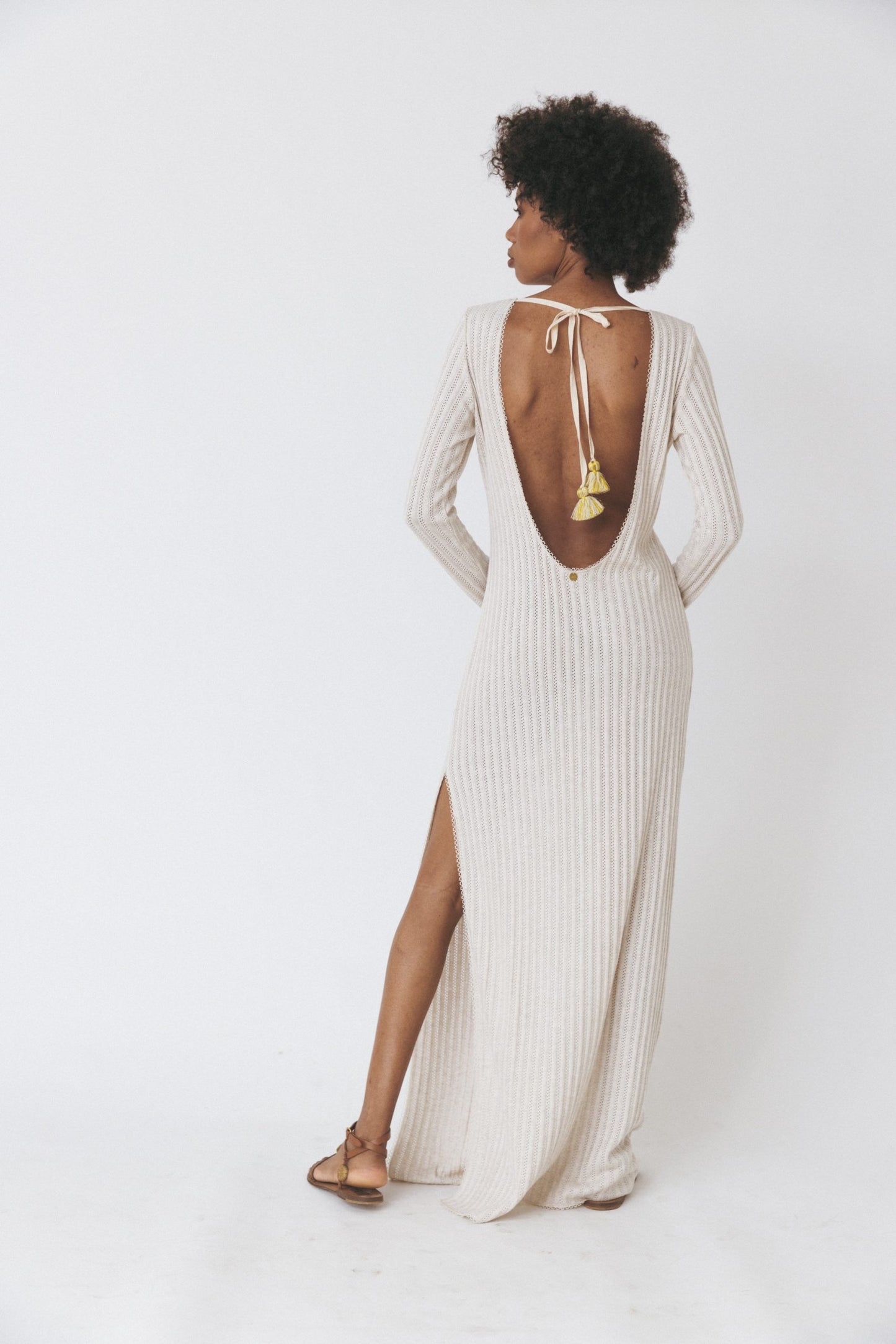 Open-Back Knit Dress