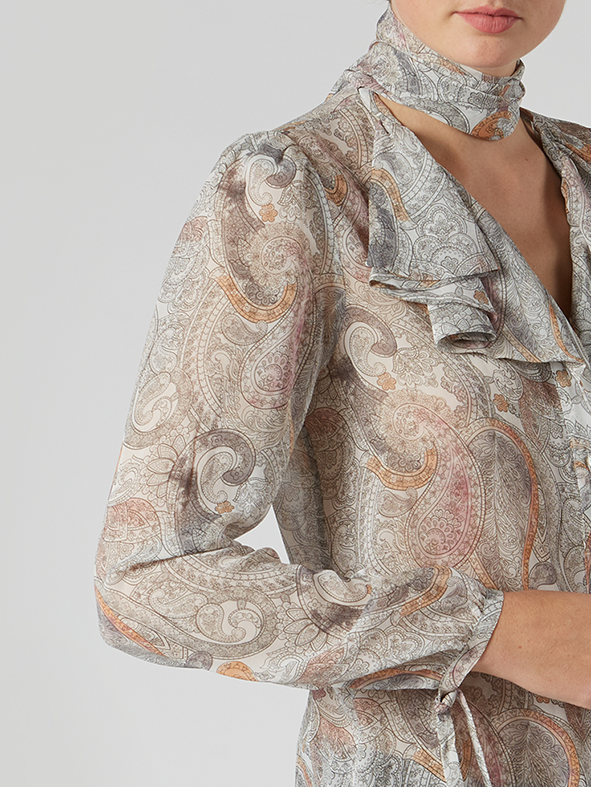 Paisley Ruffled Blouse