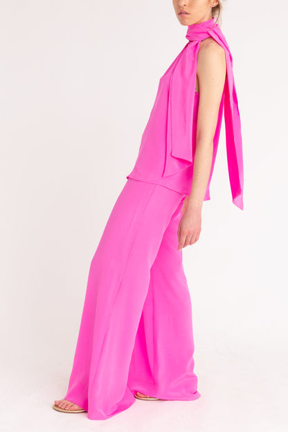 Crepe de Chine Pink Pants