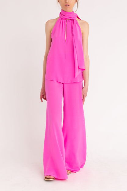 Crepe de Chine Pink Pants