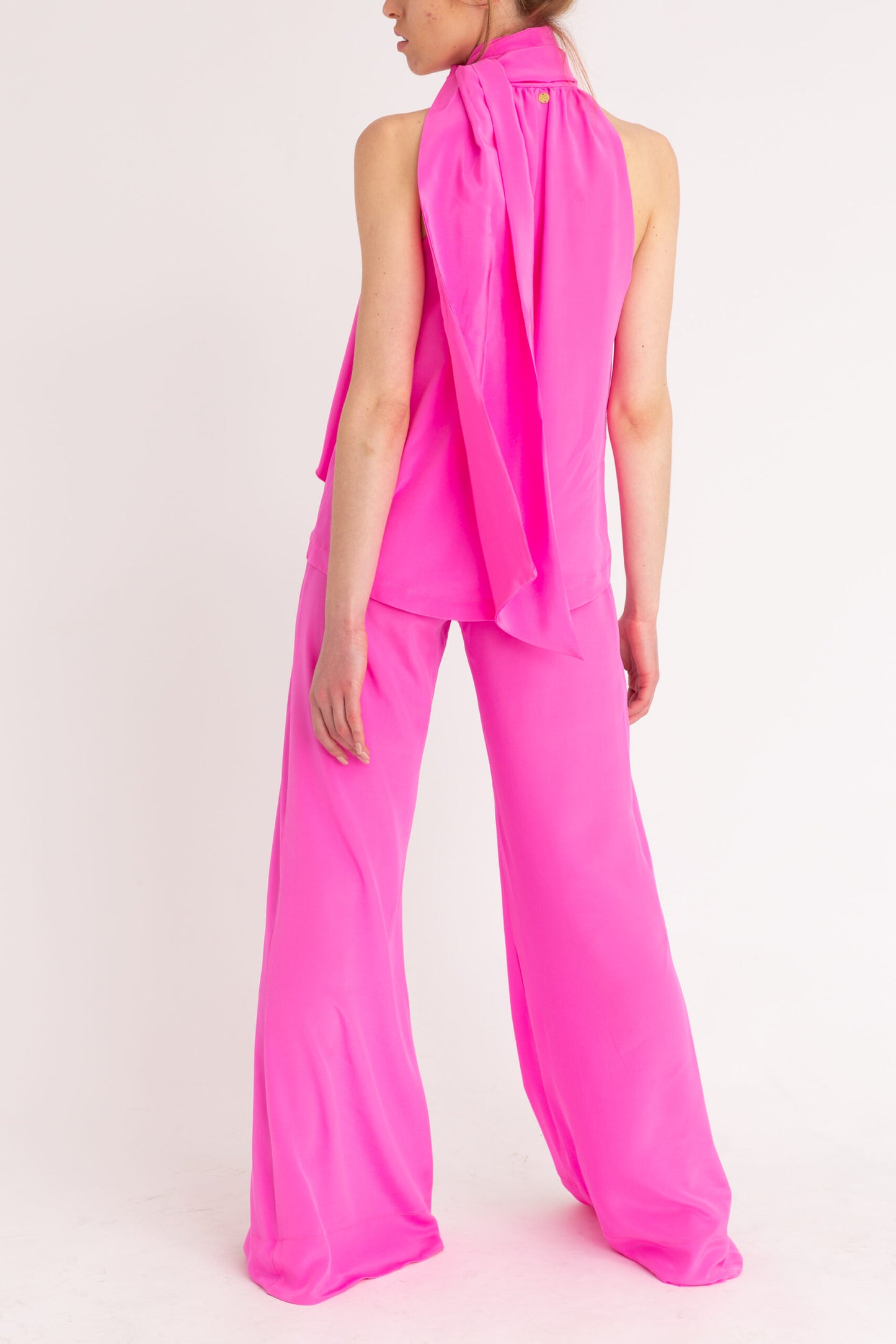 Crepe de Chine Pink Pants