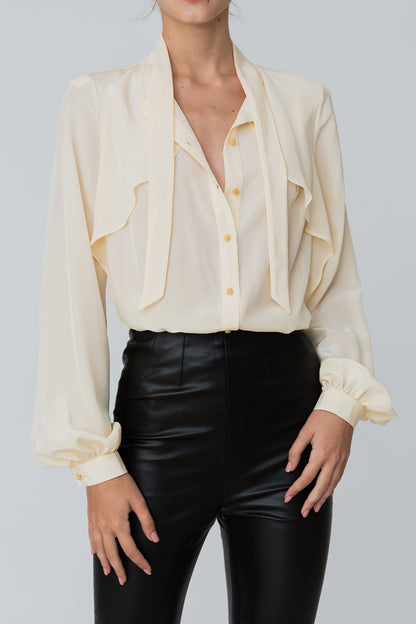 Crepe de Chine Silk Blouse